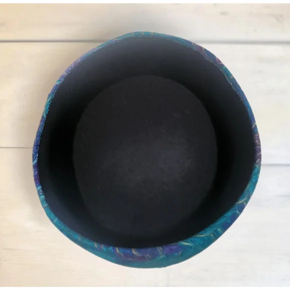 VINTAGE B. MICHAEL NEW YORK WOMEN'S FLIP UP BRIM BOWLER HAT - Picture 5 of 6